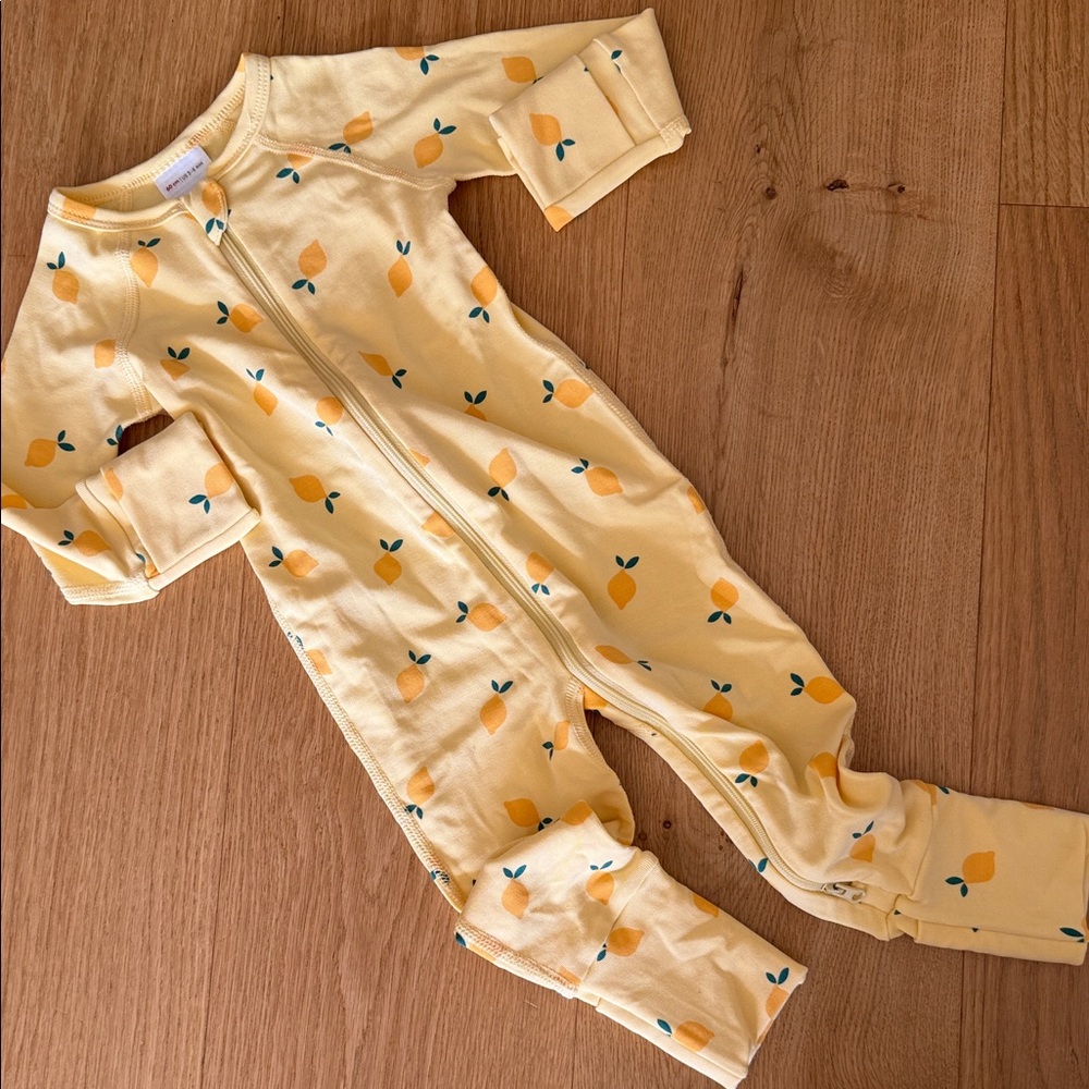 Hanna Anderson Yellow Lemon Print Kids One Piece - Never Worn!